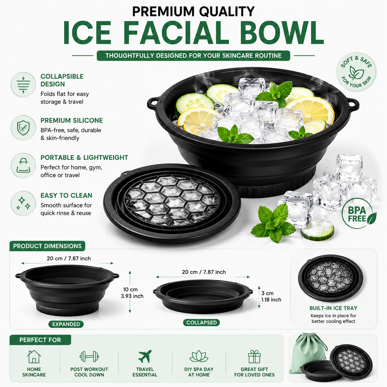 IceDip™ Facial Ice Bath Bowl | Reduce Puffiness & Refresh Your Skin in Minutes
