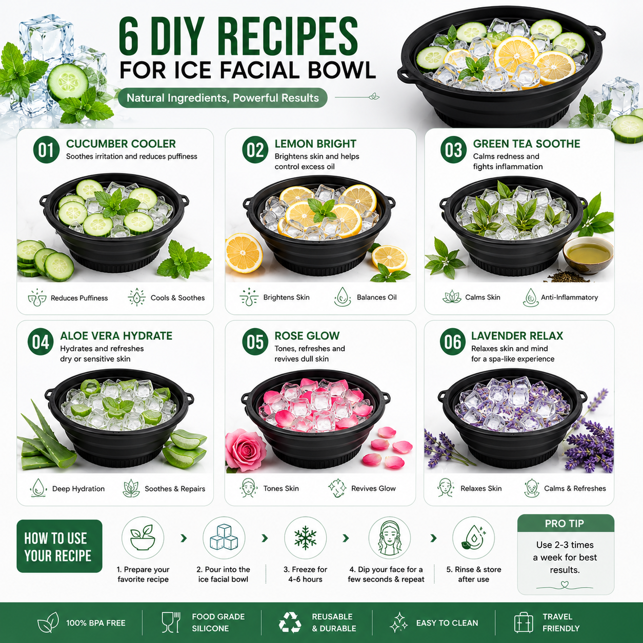 IceDip™ Facial Ice Bath Bowl | Reduce Puffiness & Refresh Your Skin in Minutes